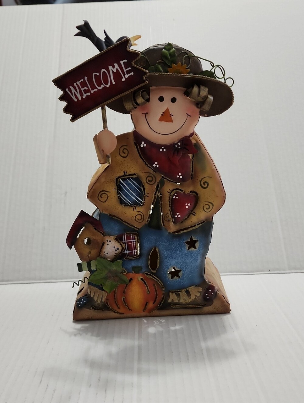 Fall Scarecrow Tea Light Candle Holder